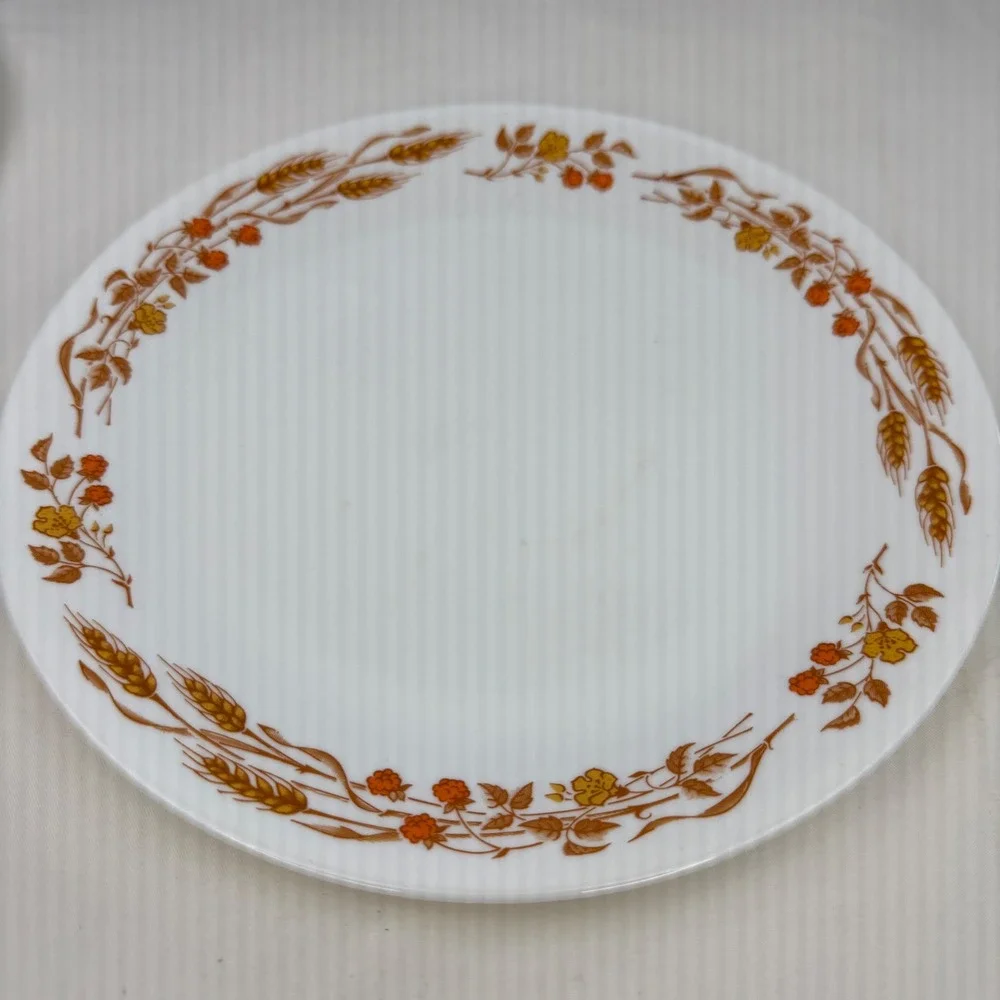 Corelle Autumn Harvest Dinner Plates Set of 4 Wheat Berries Vitrelle 10.25in